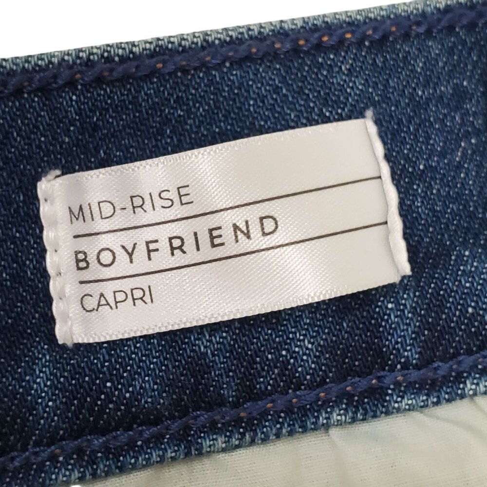 Lane Bryant Sz 24 Jeans Capris Mid Rise Boyfriend Denim Stretch Casual Pants NEW - Picture 12 of 14